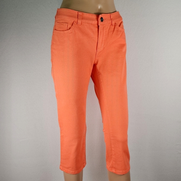 CHAPS orange Ankle Jeans Size 2P - Picture 1 of 17